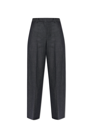 Fendi Silk pants with flared, crease-front legs | Women's | Vitkac